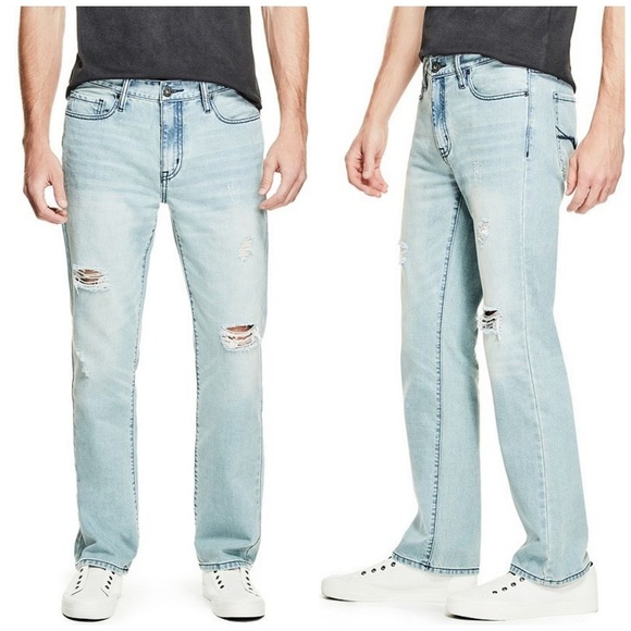 NEW GUESS Men's Crescent Straight Jeans SZ 30x30 - Picture 1 of 3
